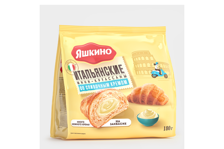 Мини-круассаны «Яшкино» со сливочным кремом, 180 г – купить по приятной ...