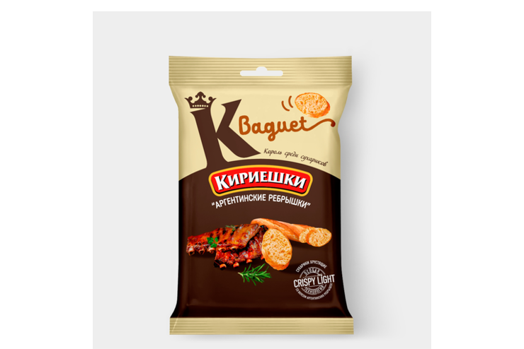 Сухарики «Кириешки Baguet» со вкусом аргентинских ребрышек, 50 г ...