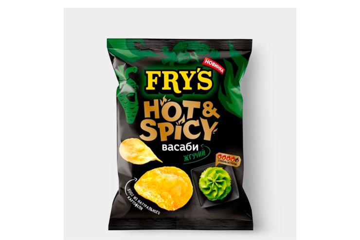 Чипсы «FRY's» Жгучий васаби, 70 г – купить по приятной цене с доставкой ...
