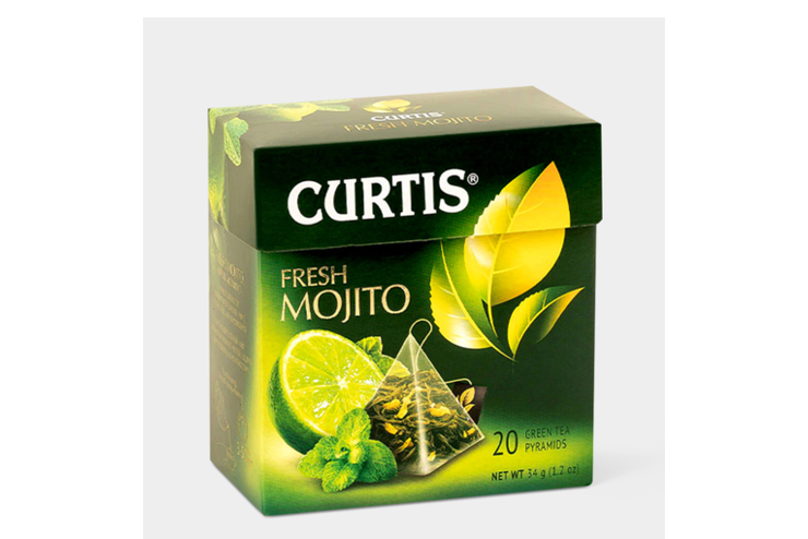 Чай зеленый «Curtis» Fresh Mojito, 20 пирамидок, 34 г – купить по ...