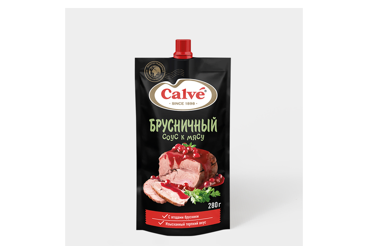 Соус «Calve» к мясу Брусничный, 280 г – купить по приятной цене с ...