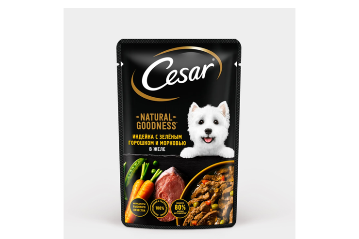 Корм для собак «Cesar. Natural Goodness» с индейкой, горошком и ...