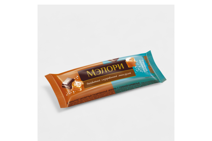 Мини-рулет «Мэлори» с соленой карамелью, 40 г – купить по приятной цене ...