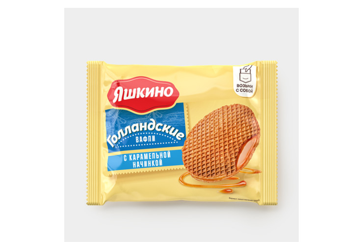 Вафли «Яшкино» «Голландские» с карамельной начинкой, 36 г – купить по ...
