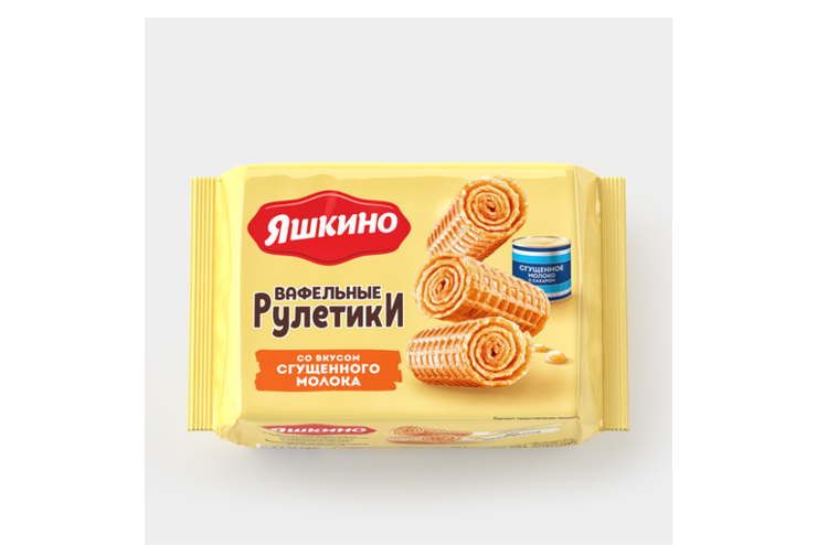 Вафельные рулетики «Яшкино» со вкусом сгущённого молока, 160 г – купить ...