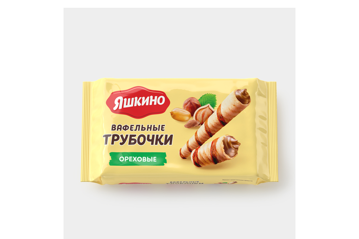 Трубочки вафельные «Яшкино» ореховые, 190 г – купить по приятной цене с ...