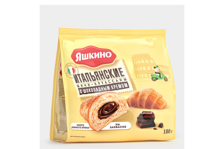 Мини-круассаны «Яшкино» с шоколадным кремом, 180 г – купить по приятной ...