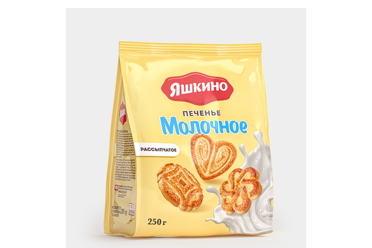 Печенье «Яшкино» «Молочное», 250 г – купить по приятной цене с ...