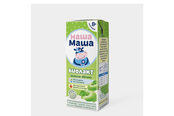 Биолакт 2.8% «Наша Маша» детский, яблоко, 200 г – купить по приятной ...