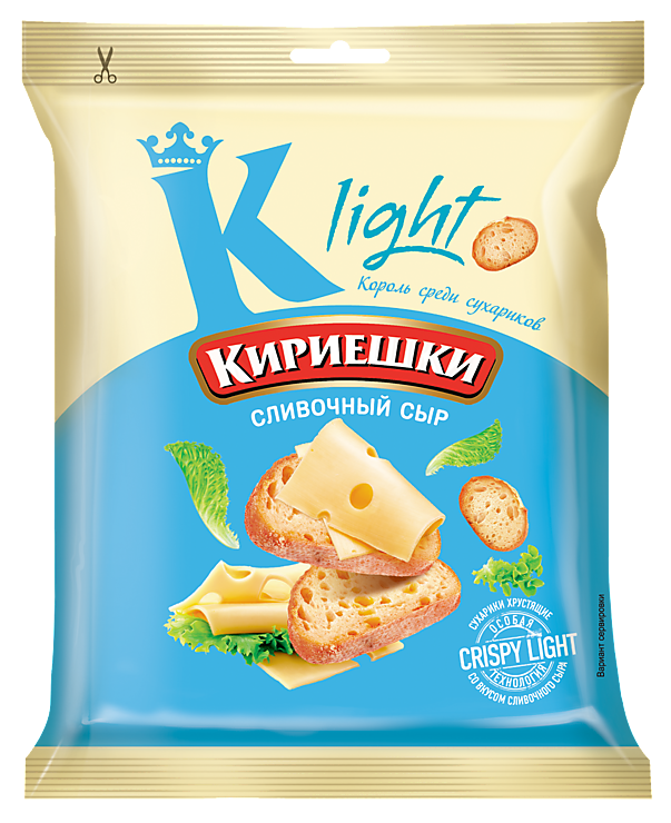 Сухарики «Кириешки Light» со вкусом сливочного сыра, 33 г – купить по ...