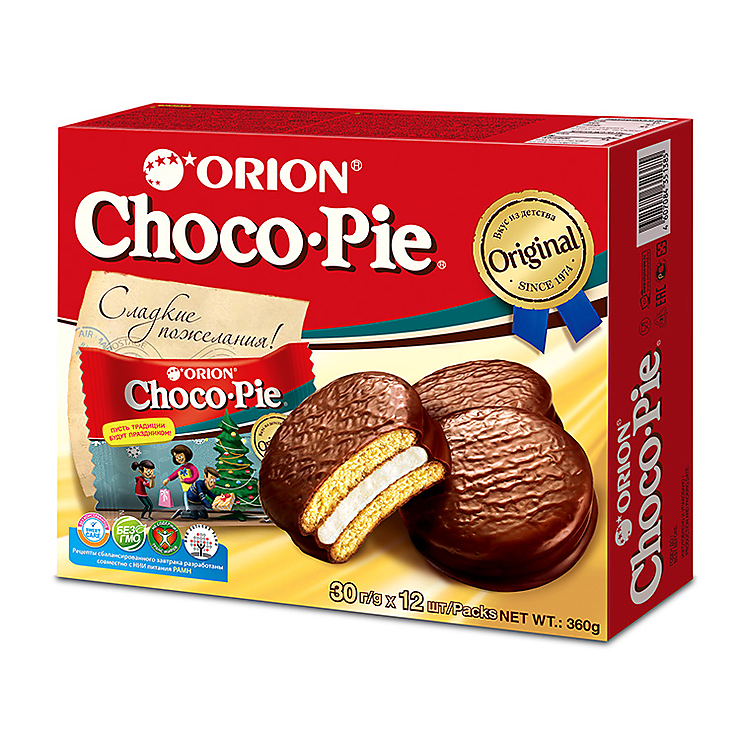 Чоко пай цена. Печенье Чоко-Пай 360 г. Orion Чоко Пай. Печенье Орион Чоко Пай. Choco pie 12 штук.