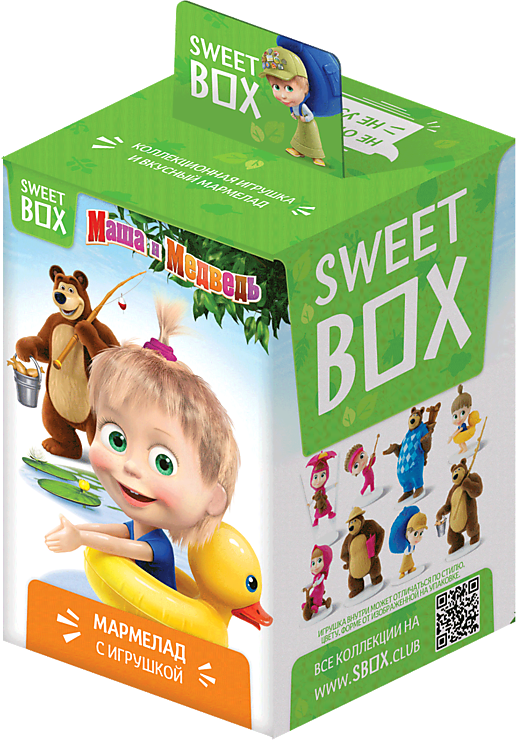 Мармелад жевательный «Sweet box» с игрушкой «Маша и медведь», 10 г ...