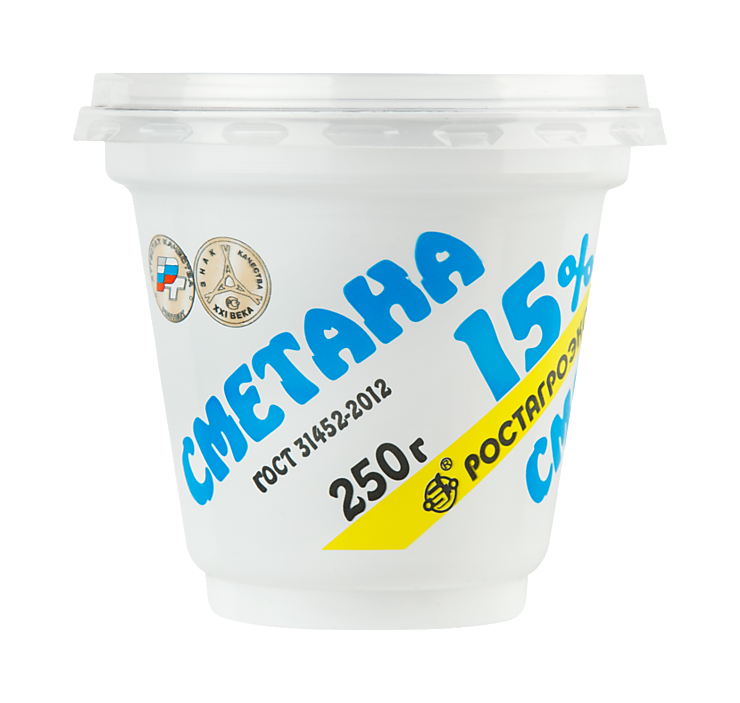Сметана 15% «Ростагроэкспорт», 250 г – купить по приятной цене с ...