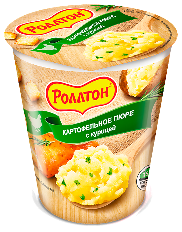 Пюре картофельное «Роллтон» с курицей, 55 г – купить по приятной цене с ...