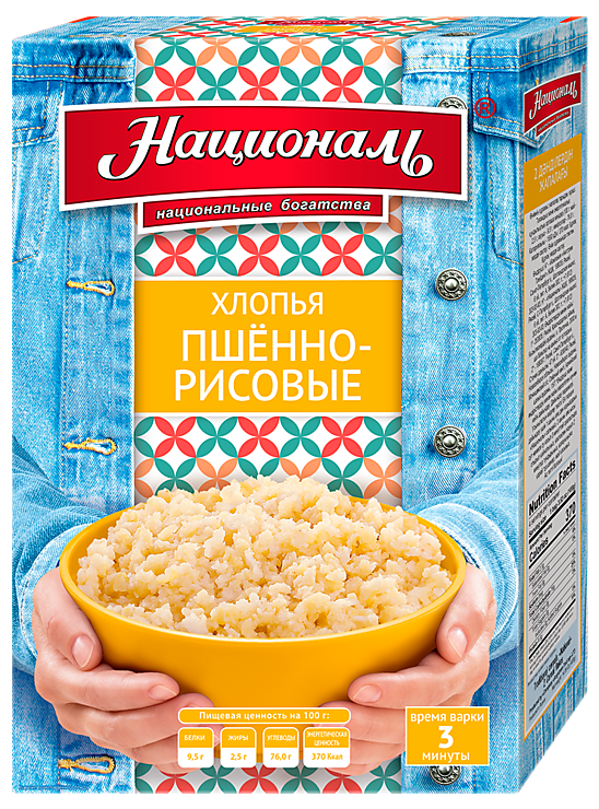 Хлопья «Националь» пшенно-рисовые, 400 г – купить по приятной цене с ...