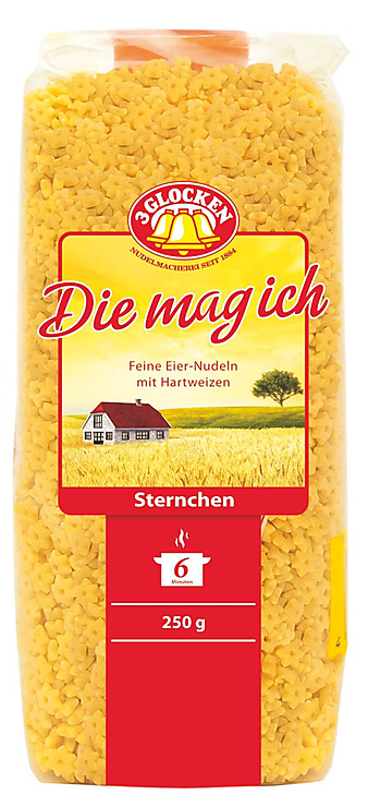 Макароны «3 GLOCKEN» DMI Sternchen мелкие звездочки, 250 г – купить по ...