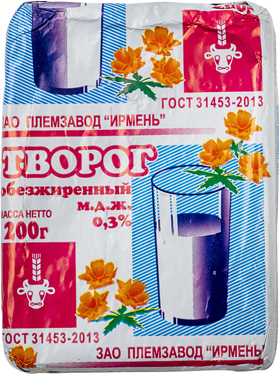 Творог «Ирмень» обезжиренный, 200 г – купить по приятной цене с ...