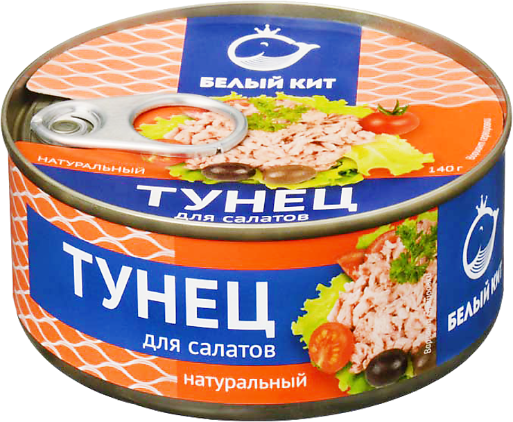 Тунец «Белый кит» для салатов, 140 г – купить по приятной цене с ...