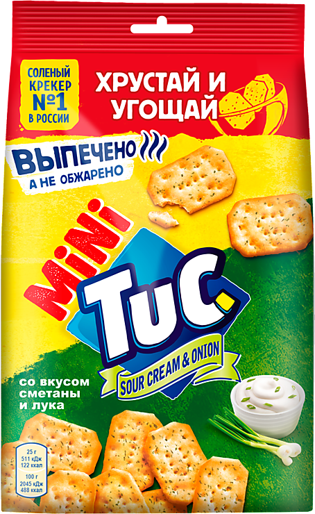 Крекер «Tuc» мини, сметана и лук, 100 г – купить по приятной цене с ...