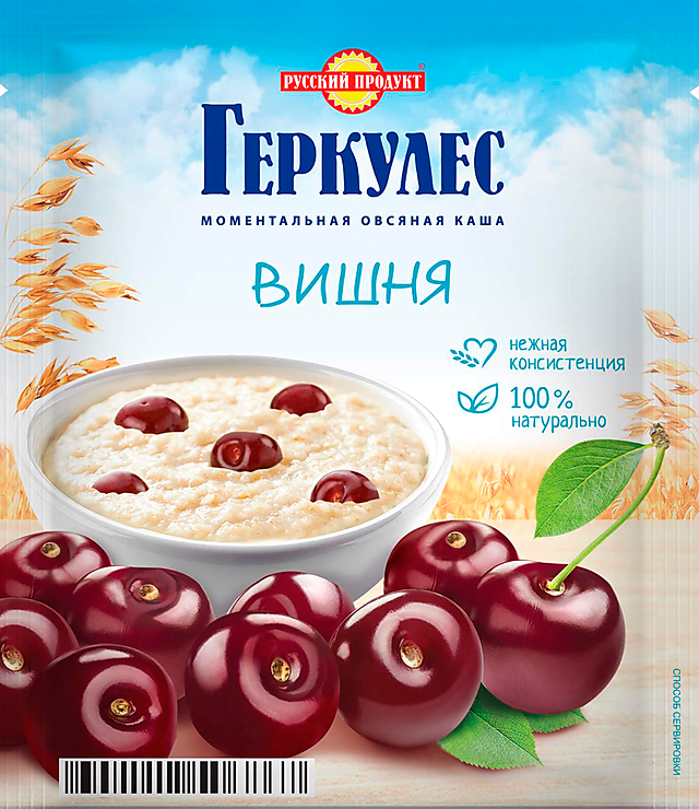 Овсяная каша «Геркулес» с вишней, 35 г – купить по приятной цене с ...