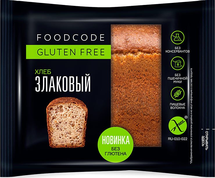 Хлеб «Foodcode» Злаковый, без глютена, 200 г – купить по приятной цене ...