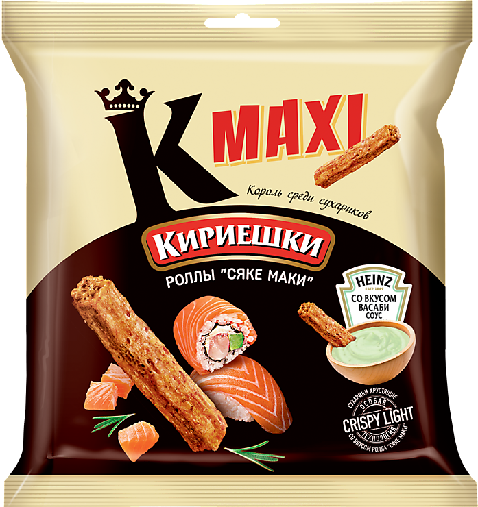 Сухарики «Кириешки Maxi» со вкусом роллов «Сяке маки» и с соусом со ...