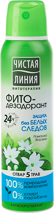 Дезодорант-антиперспирант «Чистая линия» Ромашка, жасмин, 150 мл ...