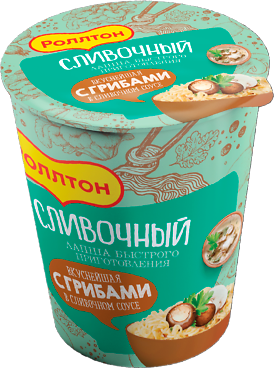 Лапша «Роллтон» Сливочный с грибами в сливочном соусе, 70 г – купить по ...