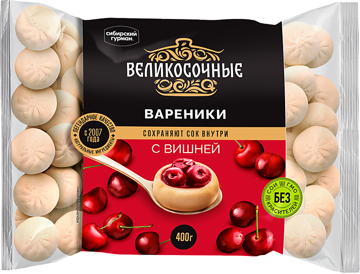 Вареники «Великосочные» с вишней, 400 г – купить по приятной цене с ...