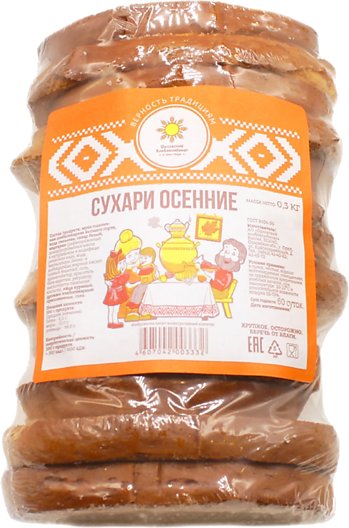 Сухари «Орловский хлебокомбинат» Осенние, 300 г – купить по приятной ...
