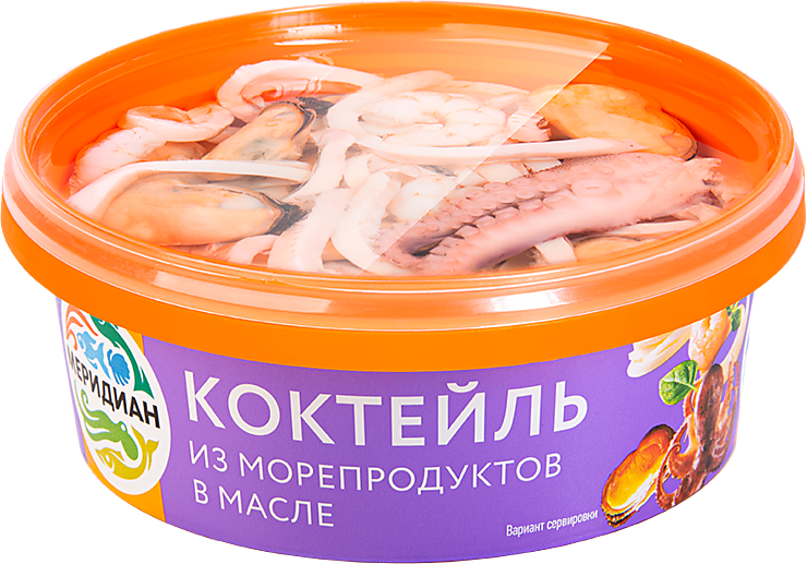 Коктейль из морепродуктов «Меридиан» в масле, 270 г – купить по ...