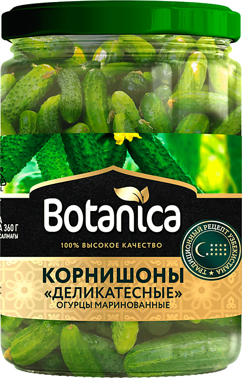 Огурцы корнишоны «Botanica» маринованные Деликатесные, 720 мл – купить ...