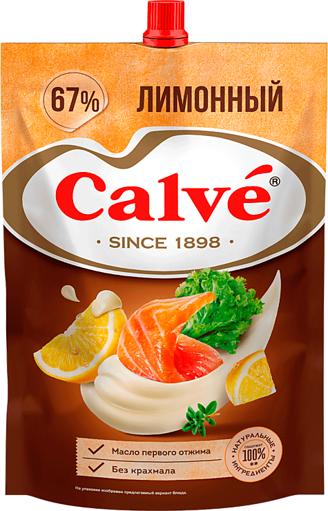 Майонез «Calve» Лимонный, 700 г – купить по приятной цене с доставкой ...