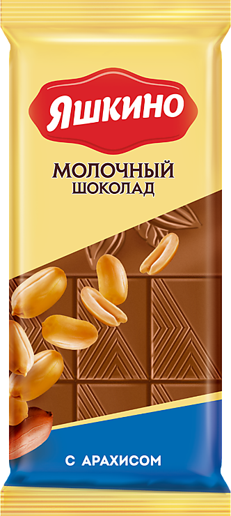 Шоколад молочный «Яшкино» с арахисом, 80 г – купить по приятной цене с ...