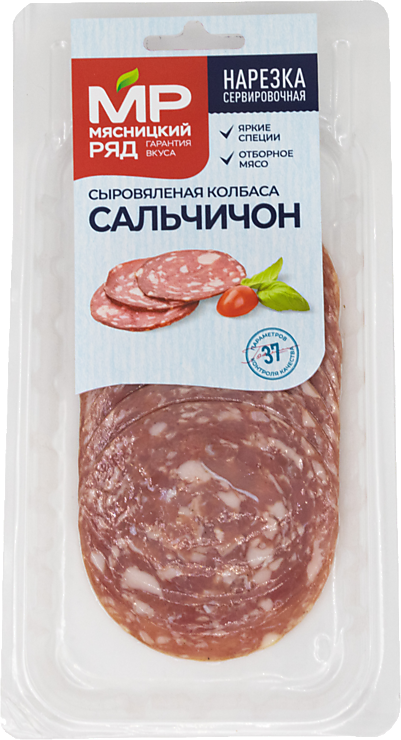 Колбаса сыровяленая «Мясницкий ряд» Сальчичон, 90 г – купить по ...