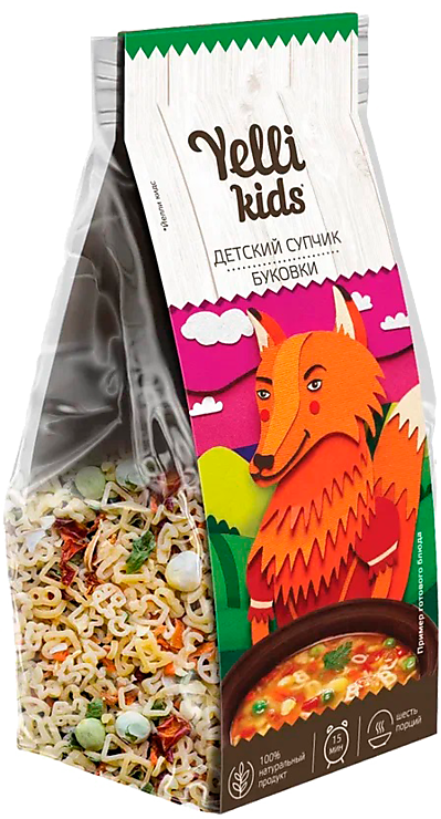 Детский супчик «Yelli kids» Буковки, 80 г – купить по приятной цене с ...