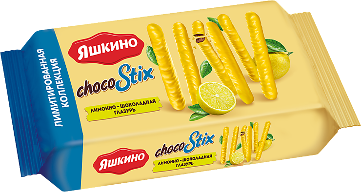 Печенье «Яшкино» ChocoStix в лимонно-шоколадной глазури, 130 г – купить ...