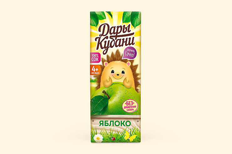 Сок «Дары Кубани» Яблочный осветленный, 200 мл – купить по приятной ...