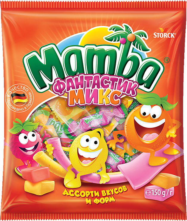 Конфета жевательная «Mamba» Фантастик Микс, 150 г – купить по приятной ...