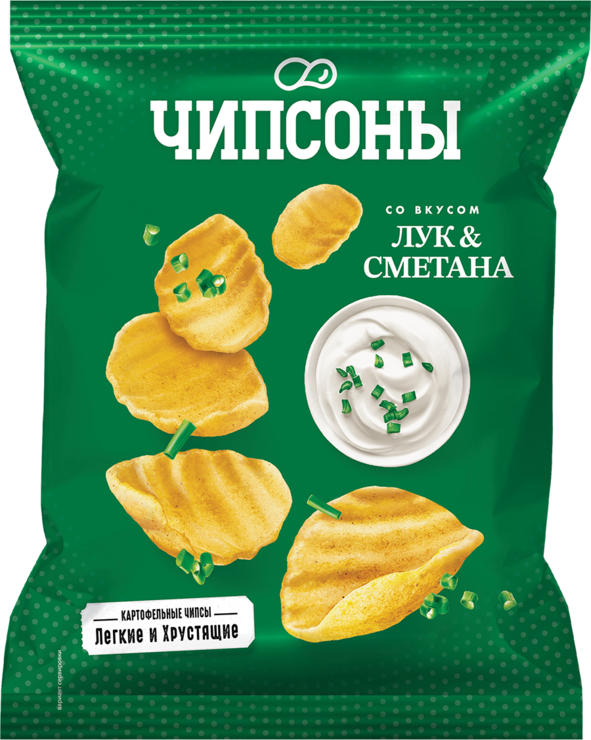 Чипсы «Чипсоны» со вкусом сметаны и лука, 40 г – купить по приятной ...