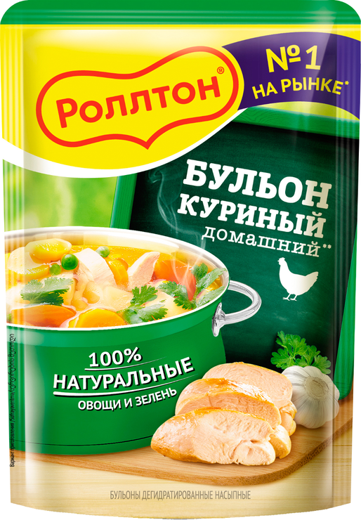 Бульон «Роллтон» куриный домашний, 90 г – купить по приятной цене с ...