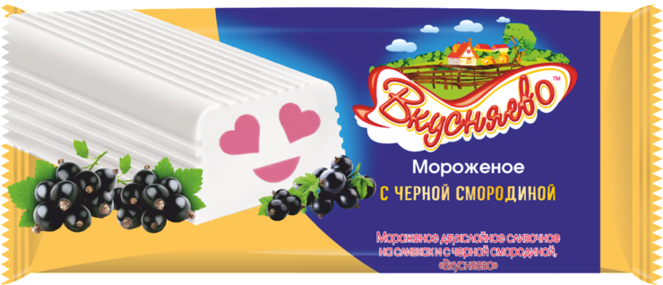 Мороженое «Вкусняево» с черной смородиной, 400 г – купить по приятной ...