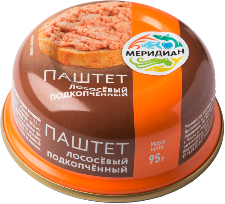 Паштет рыбный «Меридиан» Лососевый, 95 г – купить по приятной цене с ...