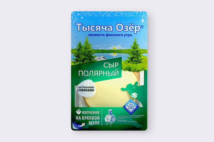 Сыр колбасный «Тысяча озер» Полярный, в нарезке, 120 г – купить по ...
