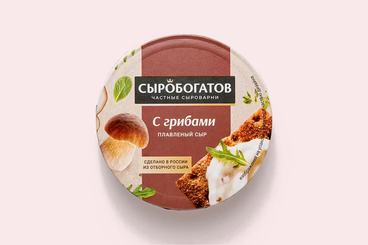 Сыр плавленный 50% «Сыробогатов» с грибами, 130 г – купить по приятной ...