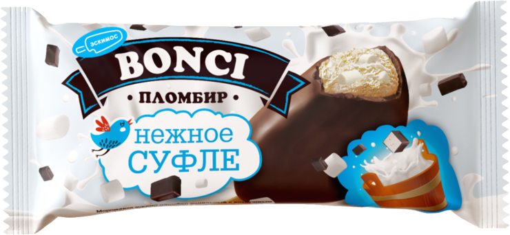 Эскимо «Bonci» Нежное суфле, 80 г – купить по приятной цене с доставкой ...