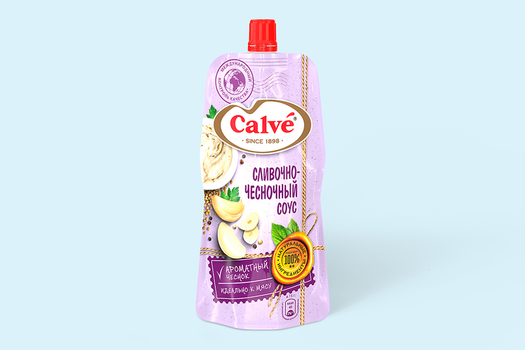 Соус «Calve» сливочно-чесночный, 230 г – купить по приятной цене с ...
