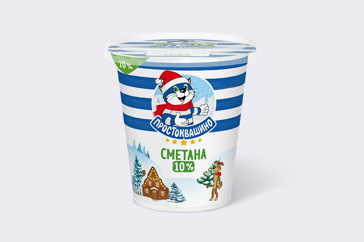 Сметана 10% «Простоквашино», 300 г – купить по приятной цене с ...