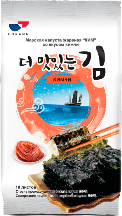 Морская капуста «Hokang» жареная «КИМ» со вкусом кимчи, 5 г – купить по ...