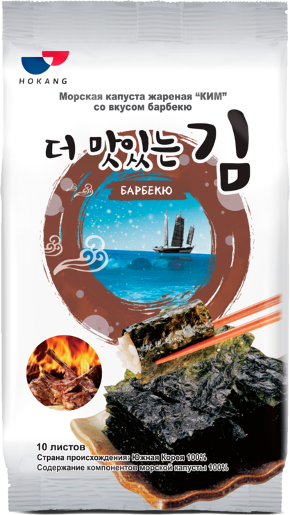 Морская капуста «Hokang» жареная «КИМ» со вкусом барбекю, 5 г – купить ...